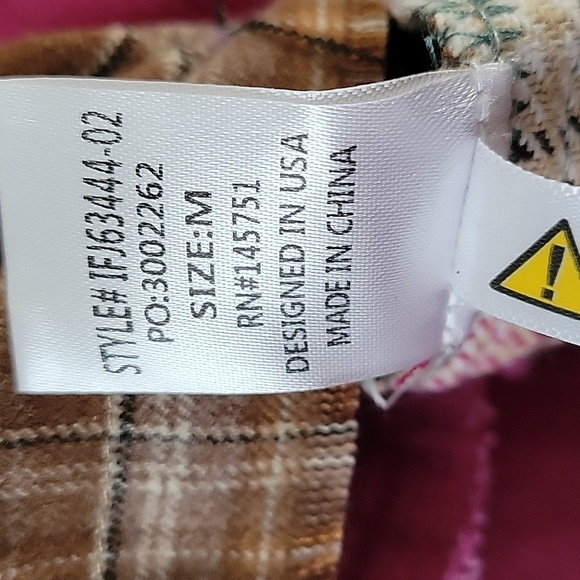 Fantastic Fawn womens plaid corduroy Patchwork shacket size M - Picture 5 of 7